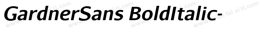 GardnerSans BoldItalic字体转换